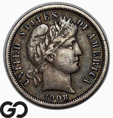 1908-P Barber Dime — photo from another recent sale
