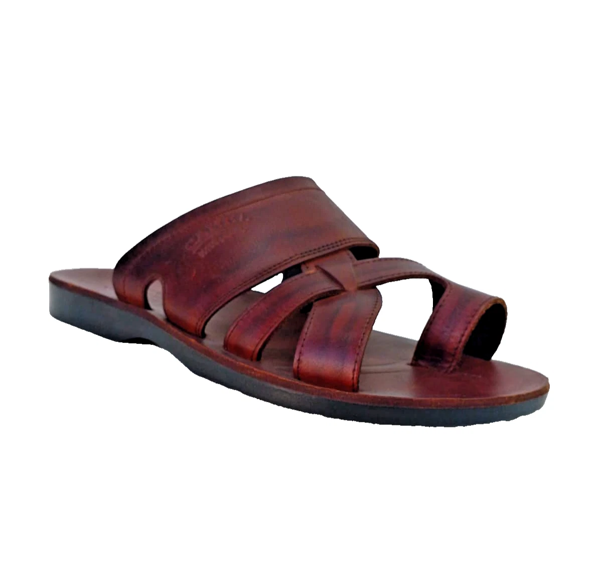 Men’s Camel Leather Flip Flop Sandals – Handmade in the Holy Land