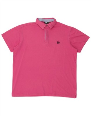 Sergio Tacchini Mens Polo Shirt Large Pink AK02