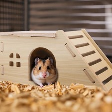 Hamster Climbing Toy Wooden Toy Animal Climbing Stair Rest and Exercise for