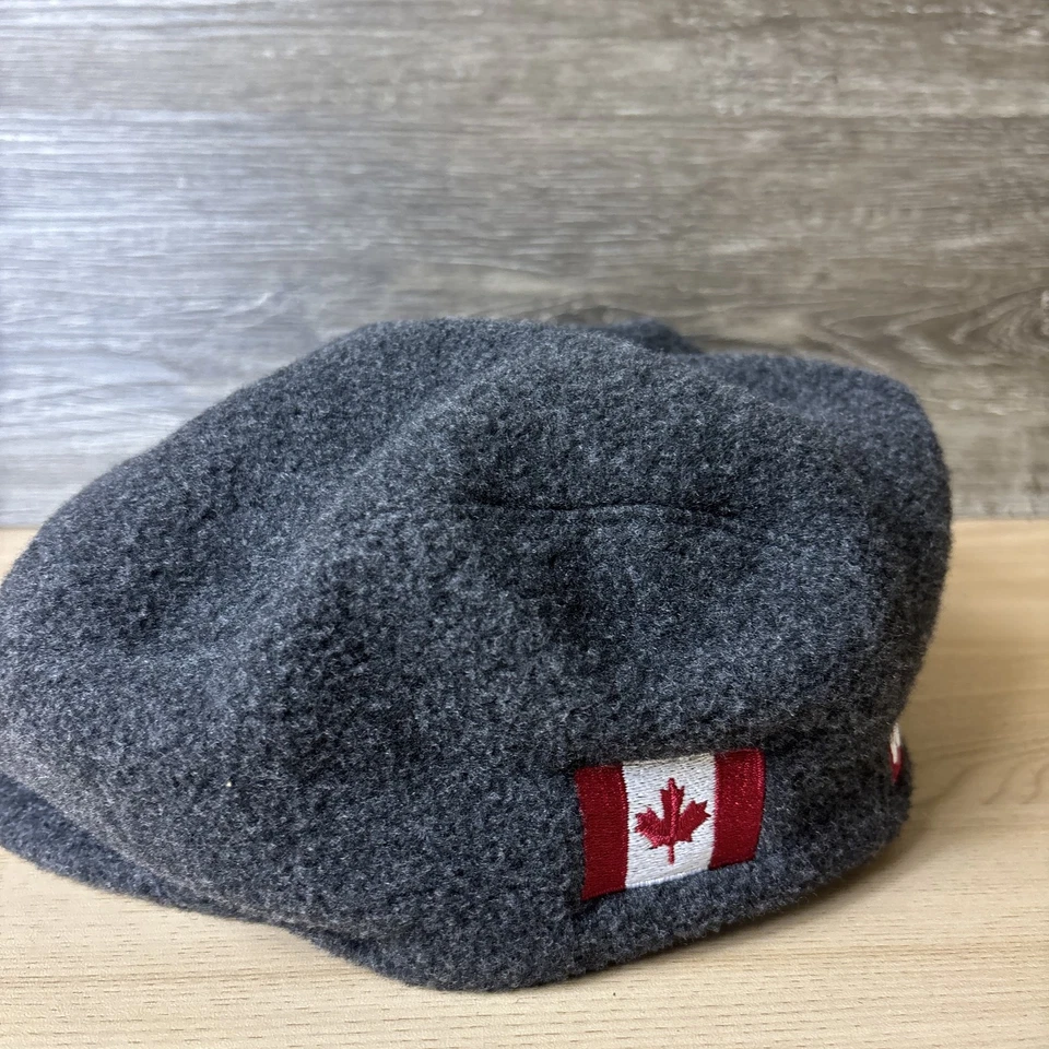 Gorra ajustada Roots para hombre talla única gris polar newsboy parche bandera de Canadá invierno Foto 2 de 4