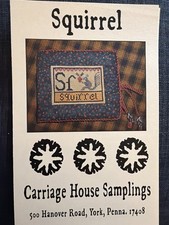Carriage House Samplings Squirrel Cross Stitch Pattern Ornament Sr