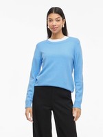 Viril O-Neck Pullover Langarm Damen, Stricktop, GrößE M, Schwarz, Modell-Nr.