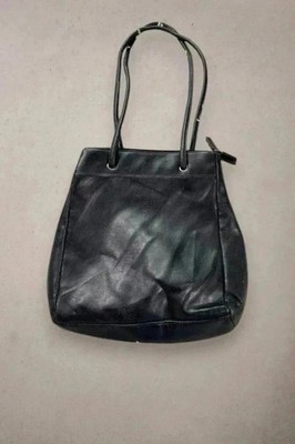 Croft & Barrow schwarze Shopper Tasche aus weichem Kunstleder mit langen Henkeln