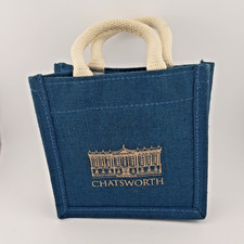 Small Jute Shopping Carrier Bag Holder Branded Chatsworth (House) 16cm X 16cm