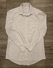 Collar Slim Fit Performance Dress Shirt Mens Large White Button Up Missionary