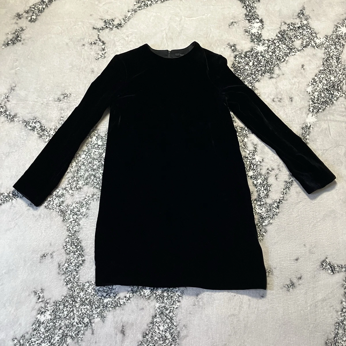 cos black dress COS Sleeveless Pleated Mini Dress, Black, 8 main image 1