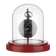 PH PandaHall 3 x 4 inch Pocket Watch Display Case Glass Dome Clear
