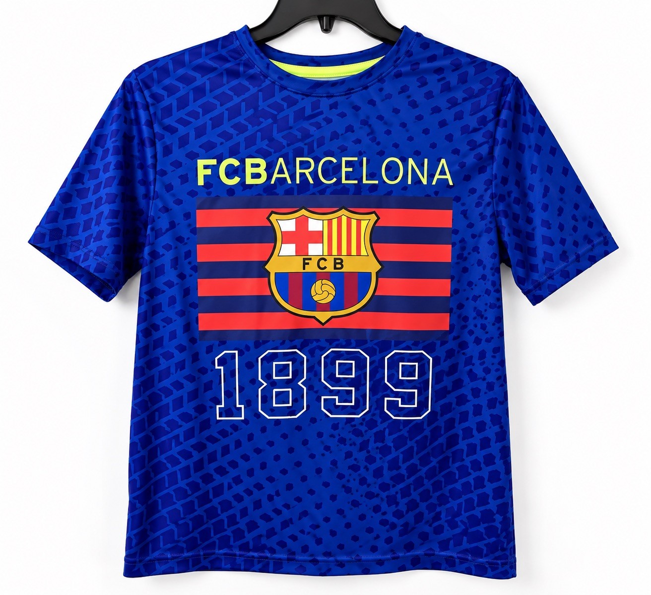 FC Barcelona 1899 Crest Youth T-Shirt Blue Soccer Football Size Large