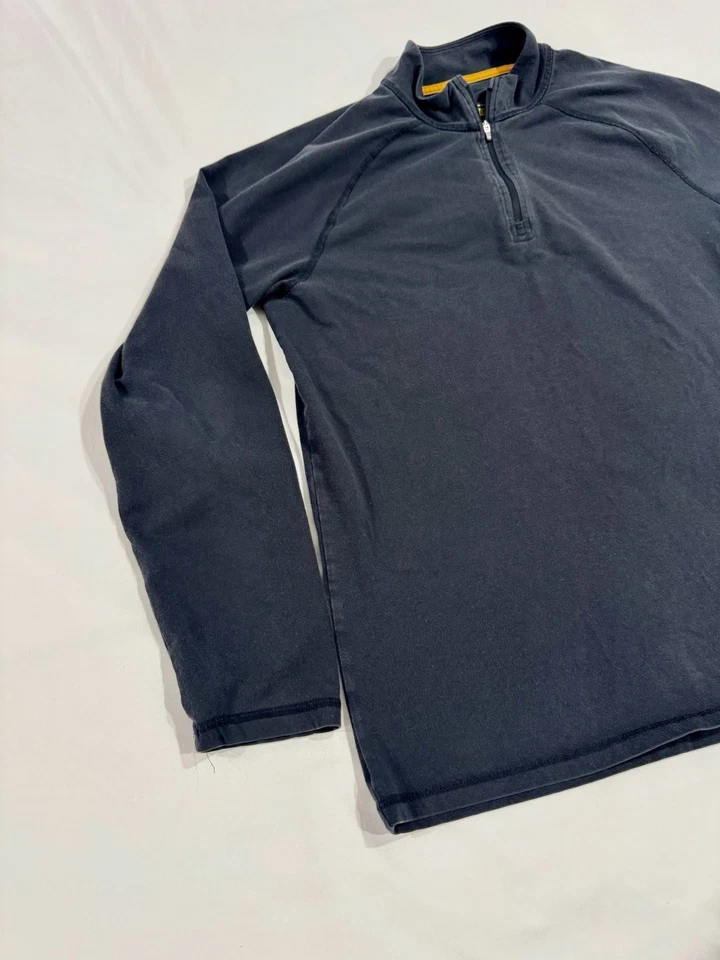 Camisa Carhartt Force Delmont 1/4 Cremallera Negra Manga Larga Calce Relajado Para Hombre Mediana Foto 2 de 4