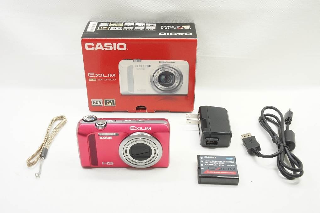 「訳あり」CASIO EXILIM HS ピンク EX-ZR500 充電器付き CASIO EXILIM HS EX-ZR500訳あり動作品 動作未確認】casio ex-zr500
