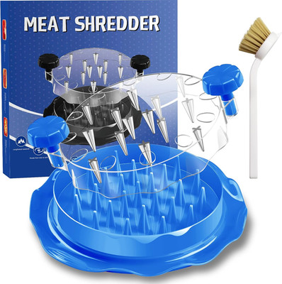 Chicken Shredder Tool Twist Large with Brush,Visible Kitchen Meat Shredder Grind