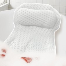 Bath Pillows for Tub, Luxury Bath Pillow Soft 4d Mesh, Bathtub Pillow with 6 Suc