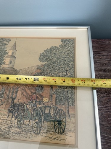 MARTIN BARRY Limited Edition S/N Lithograph Benton Parish Church Williamsburg - Picture 11 of 13