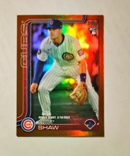 Matt Shaw 2025 Topps RC GOLD Foil 32/50 Rookie Debut #US345 Cubs W6