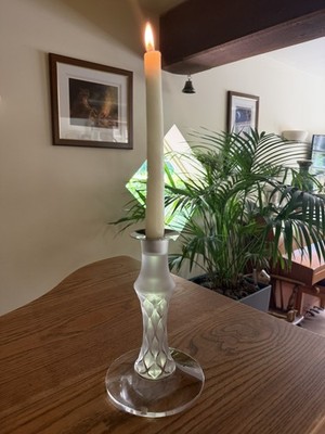 Lalique Paris Flambeau Bougie Vibration Kristall Kerzenständer signiert verpackt