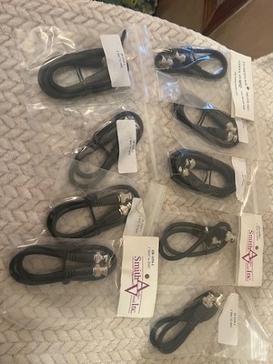 BNC male to male coaxial cable assembly Lot of 9