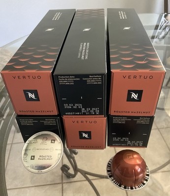 Nespresso Vertuo Roasted Hazelnut Coffee Pods FREE SHIPPING - 60 Pods