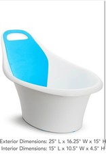 Munchkin Sit  Soak  Non-Slip Dual-Stage Ridgid Baby Bathtub, White