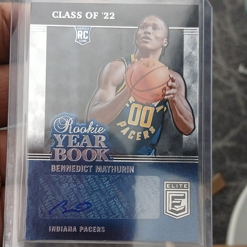 Bennedict Mathurin #RYB-BNM 2022 Panini Donruss Elite Rookie Yearbook Autographs card