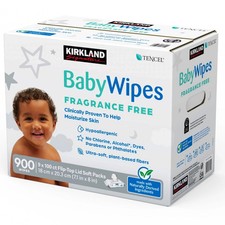 Kirkland Signature Baby Wipes Fragrance Free, 900-count