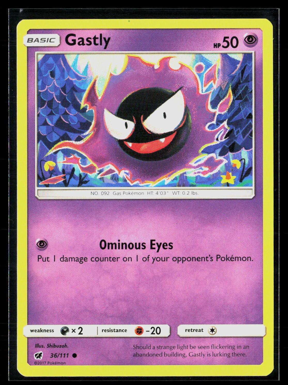 Gastly 36/111 Common Crimson Invasion Pokemon NM