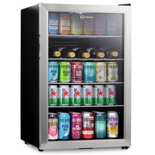 Subcold 115L Under Counter Drinks Fridge Super115 LED Stainless Steel Glass Door