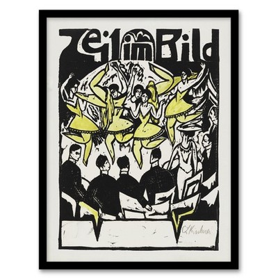 Gerahmter Wandbilddruck Tänzerinnen im Eispalast Kirchner A3/A4