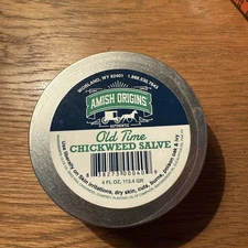 Amish Origins  Old Time Chickweed Salve 4 oz. Tin Skin Irritations Cracked Hands