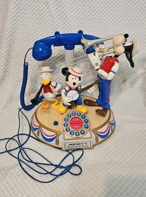 VTG 80s DISNEY DIXIELAND BAND TELEPHONE MICKEY GOOFY DONALD WORKS