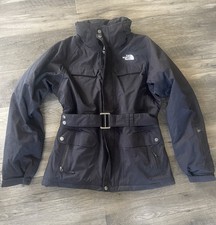 The North Face Hyvent Parka Coat Waist Black Down 550 Women  s Sz S No Hat NICE