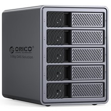 ORICO 5 Bay DAS Hard Drive Enclosure USB 3.0 for SATA 3.5 inch SSDs HDDs Grey