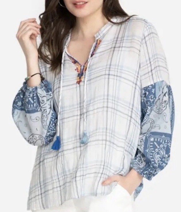 Johnny Was Effortless Peasant Patchwork Bandanna … - image 2