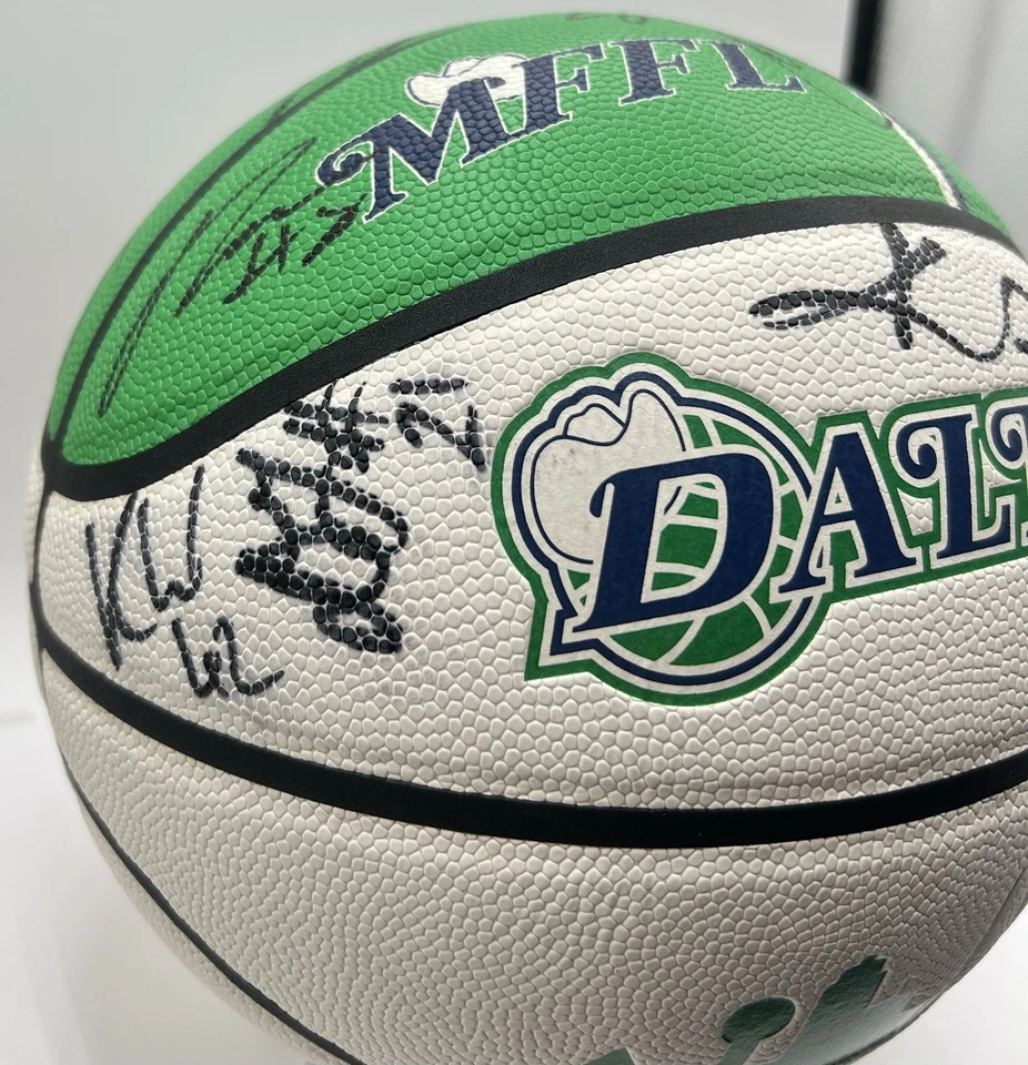 2023-25 Dallas Mavericks Signed Team Basketball Kyrie + More Auto PSA/DNA LOA - Image 2 of 4