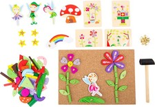 small foot 10227 Hammer game "Fairy" made of wood, cork floor with motives of fa