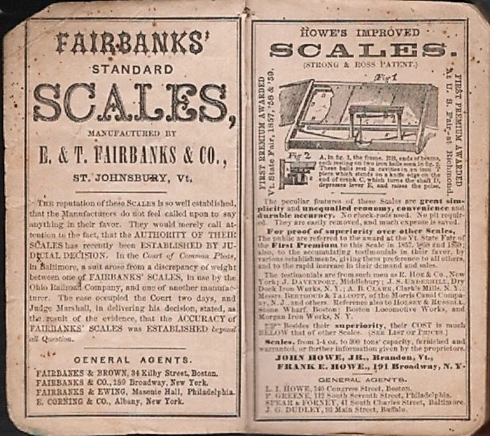The Vermont Directory No. VI, 1860, Civil Government , Map MANY pages of adds - Image 2 of 4