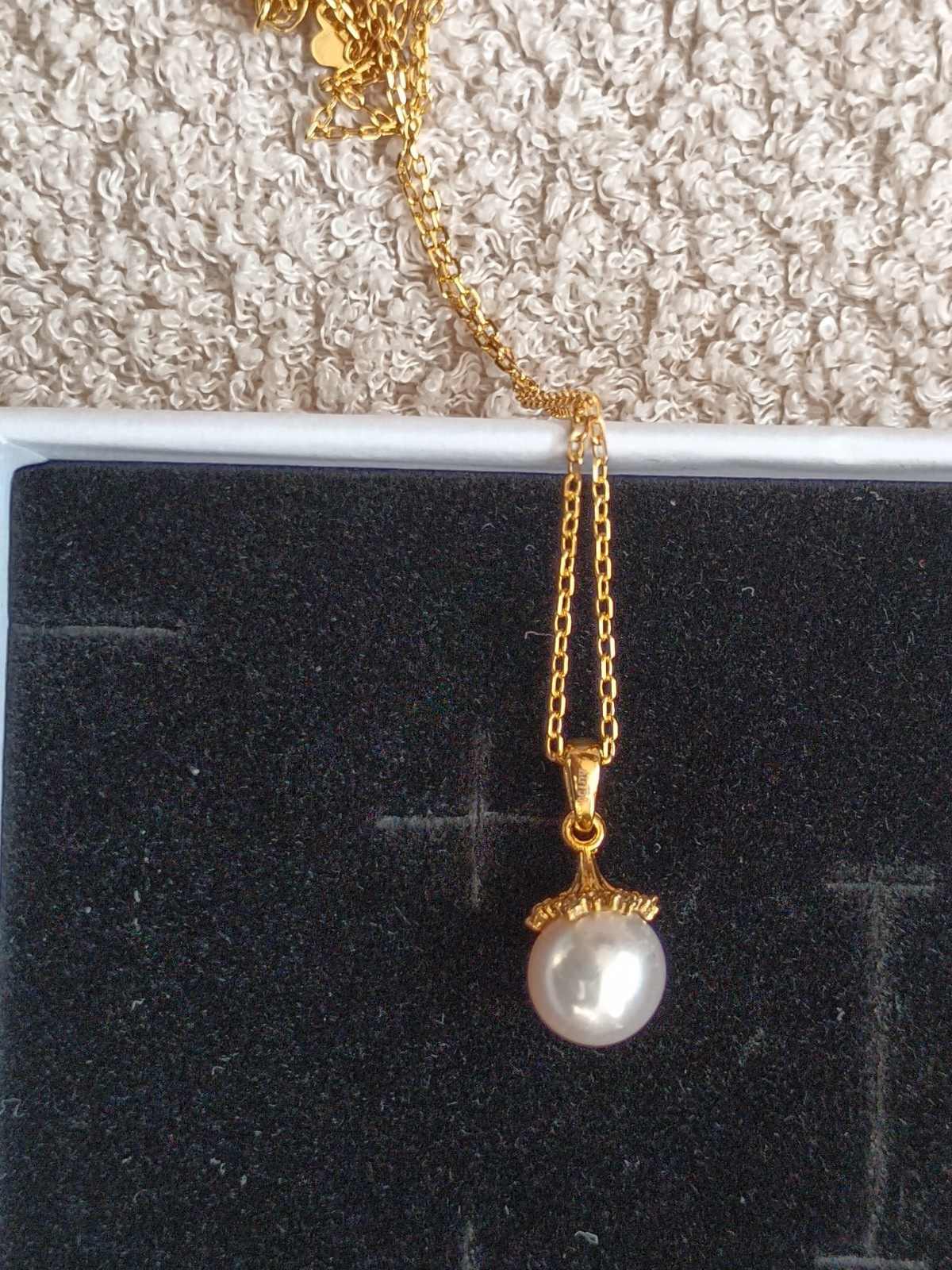 Colgante Oro 18k con Perla precioso de lujo