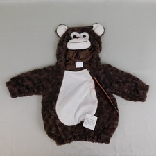 Baby Monkey Halloween Costume Plush Hooded Pullover 6-12 Months Infant