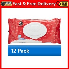 12 Pack Equate Baby Everyday Clean Wipes W/ Aloe Vera  Vitamin E 80 Ea x 12 