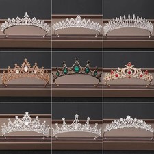 Baroque Crystal Bridal Tiara Crown Wedding Rhinestone Hair Headpiece Women