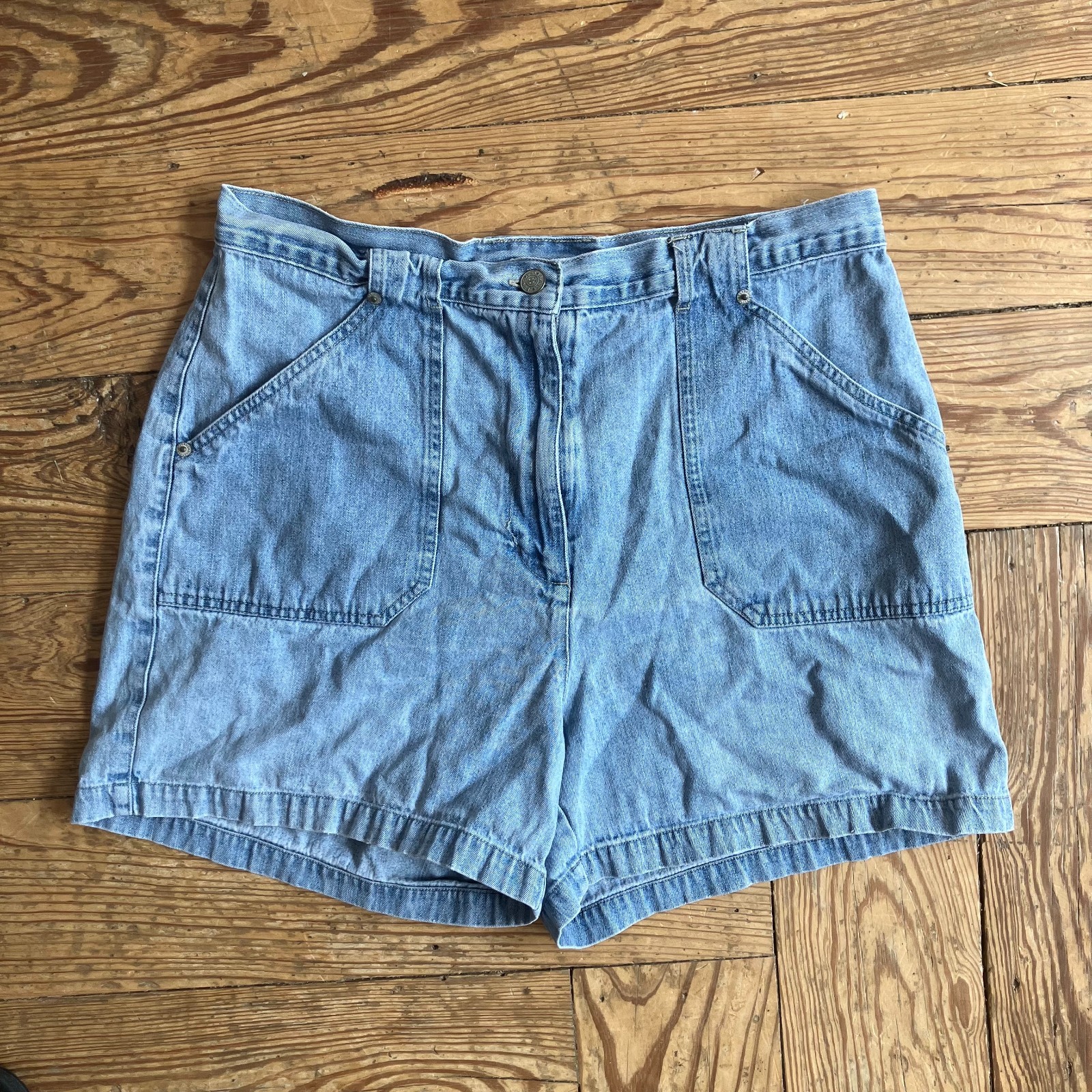 Vtg 90s  Bill Blass Jeans Denim Shorts High Rise Light Wash Sz 10