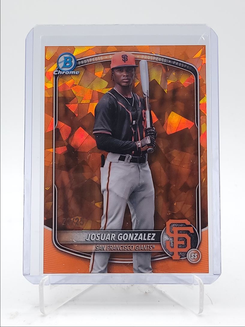 JOSUAR GONZALEZ 2025 BOWMAN CHROME SAPPHIRE ORANGE VARIATION /25 Q3967