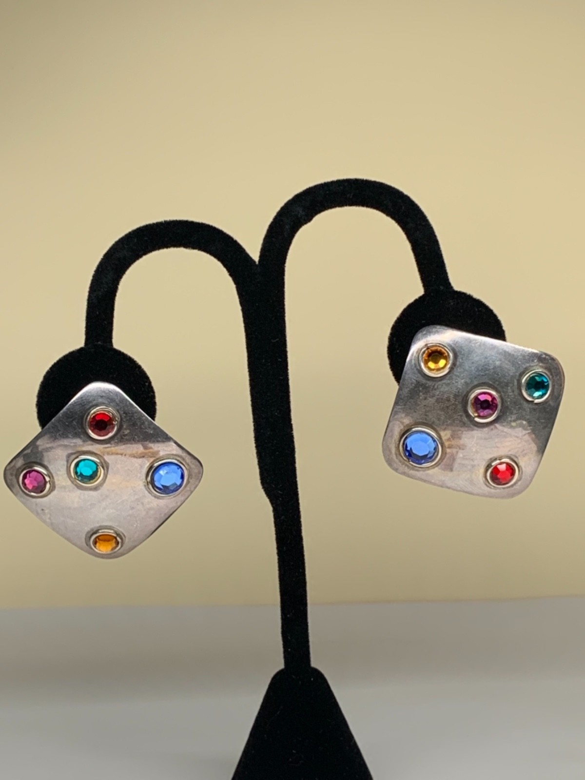 STERLING SILVER SIGNED ARTISAN MULTI-GEMSTONE POS… - image 1