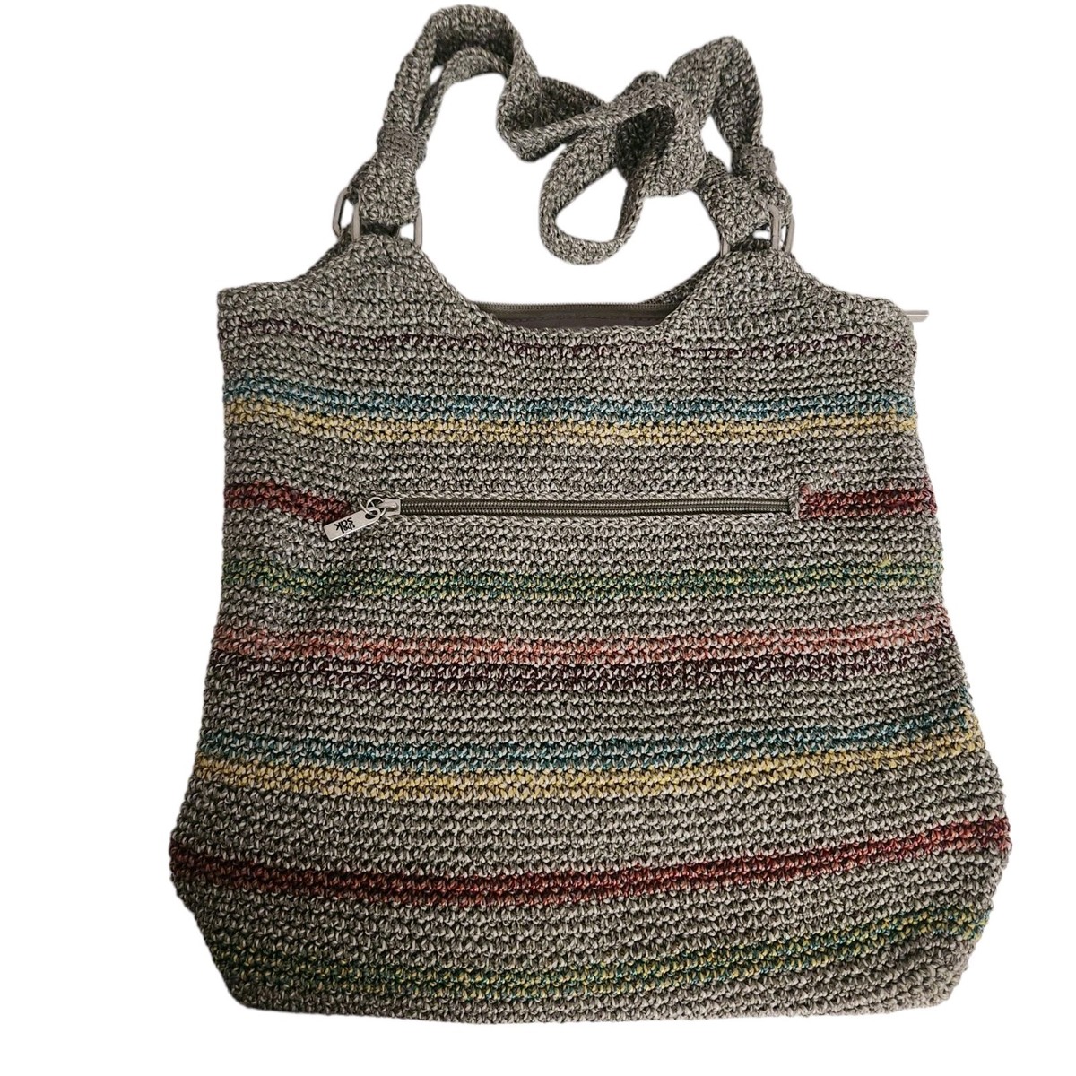 The Sak Gypsy Belle Stripe Voyager Khaki Sage Mauve Colors Tote 