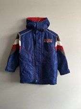 Reebok New York Giants NFL Blue Puffer Jacket Youth Size Small 8 Removable Hood