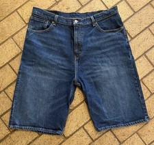 Pantaloncini jeans vintage Levi's 569 denim Y2K jorts uomo - taglia 36 e 12" cuciture interne