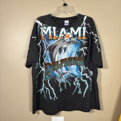 Vintage Salem Sportswear Miami Dolphins Lightning Shirt Mens XL