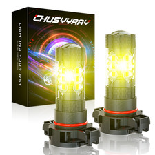 Pair 5202 Led Fog Light Bulb Golden Yellow For Dodge Durango 2011-2013