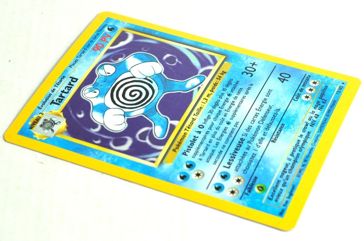 Pokemon card Tartard (Poliwrath) 13/102 Holo Rare Set de Base 1999
