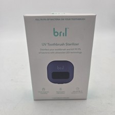 Bril UV Toothbrush Sterilizer Kills 99.9 of Bacteria USB Rechargeable Blue NEW
